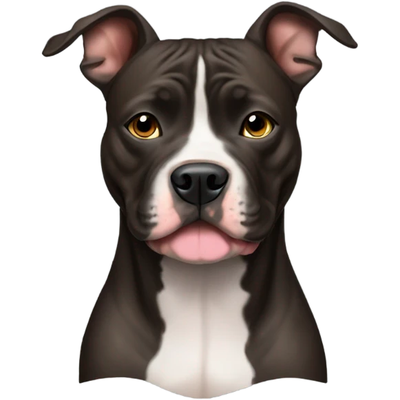 American pitbull terrier dark brindle emoji