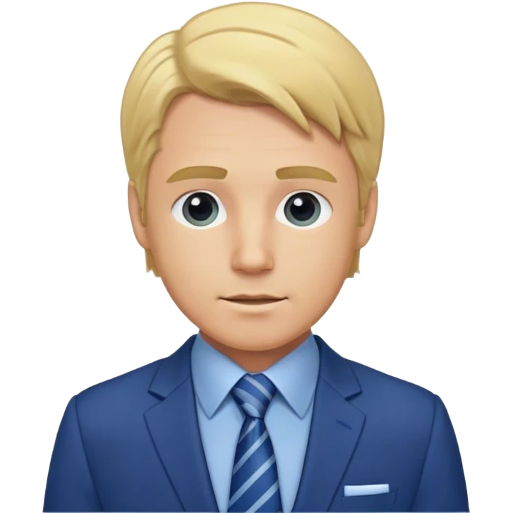 dad with blond with tie and blue suit emoji