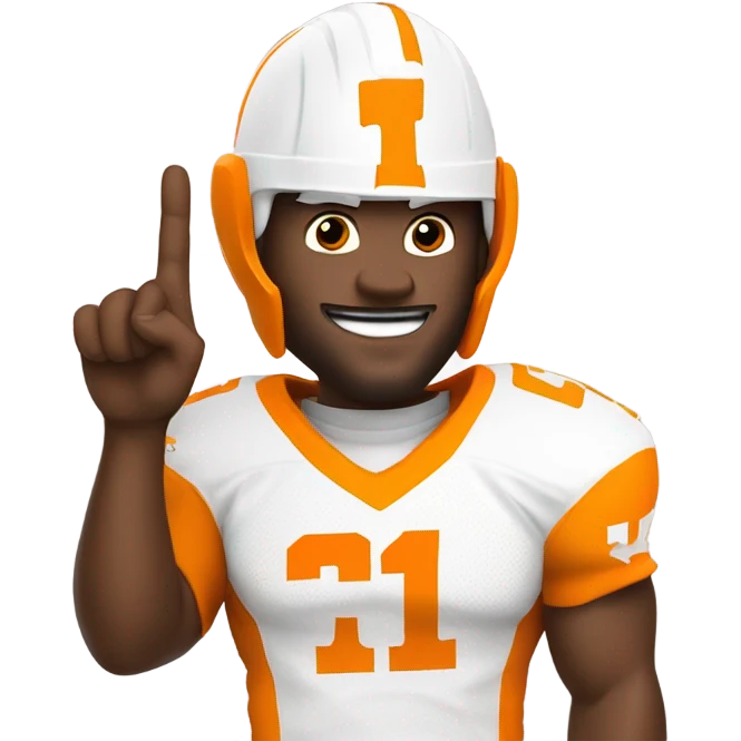 Tennessee volunteer fan white emoji