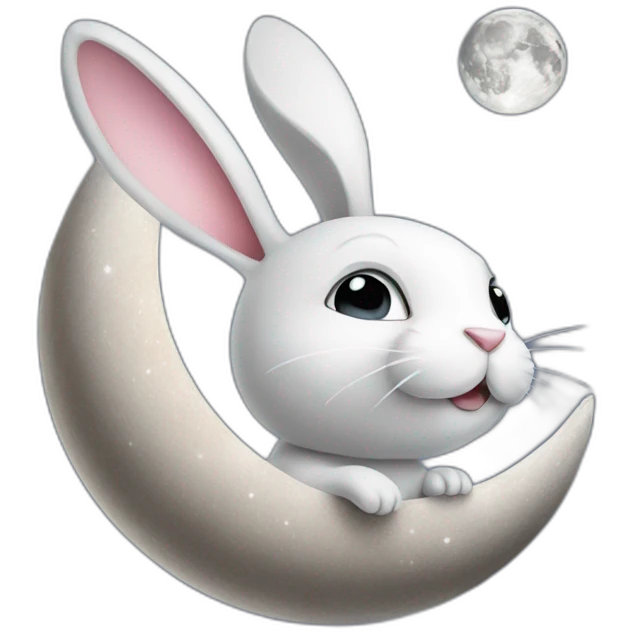 A rabbit on the moon emoji