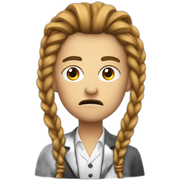 angry colleague with- braids smoking emoji
