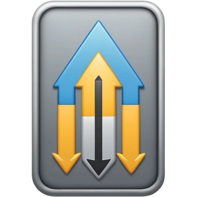 mach mir einen vireck emoji mit einem pfeil runter und einem pfeil rauf emoji