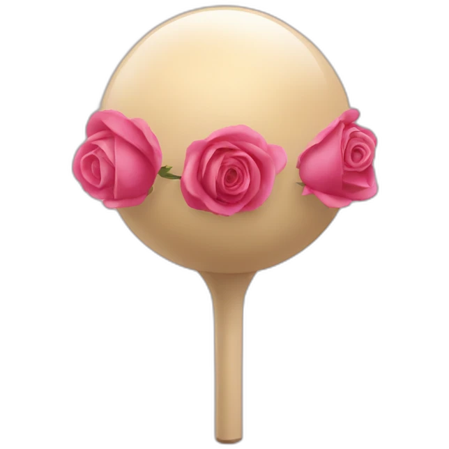 tube beige entre 2 boules roses emoji