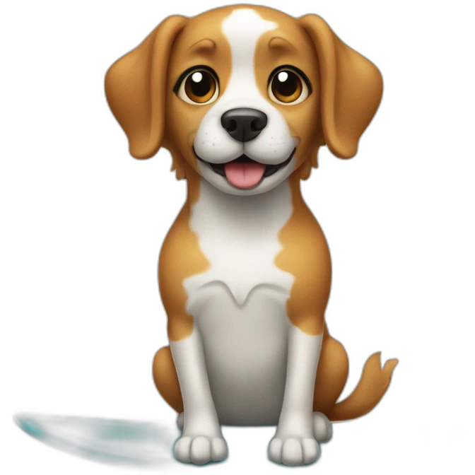 dog posing on a surfboard emoji