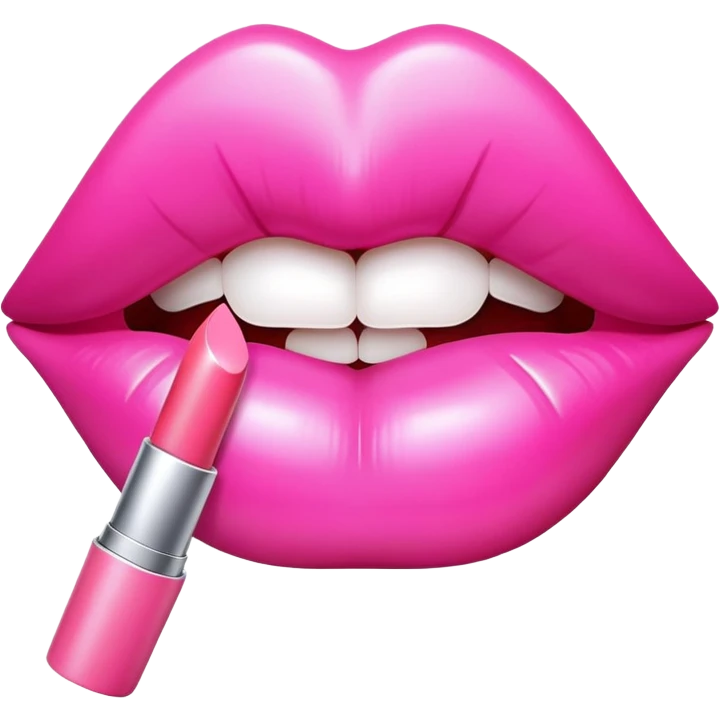 pink kiss emoji
