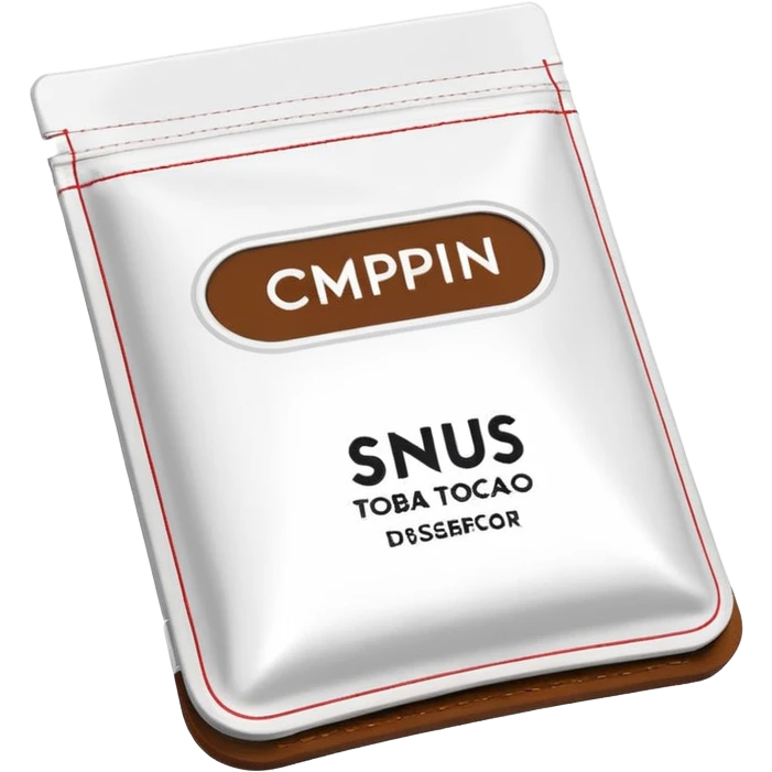Create me SNUS pouch only with every single detail emoji