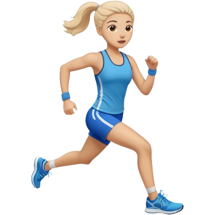 Girl running and working out emoji