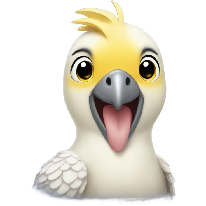 cockatiel smiling  emoji