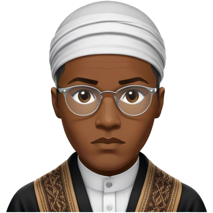Malcom x wearing a kaffiya emoji