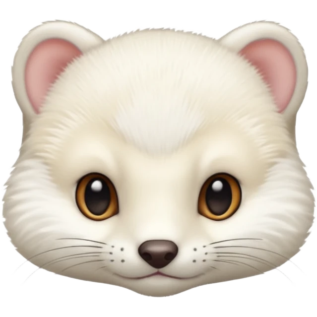 White stoat in the rubbing head position  emoji