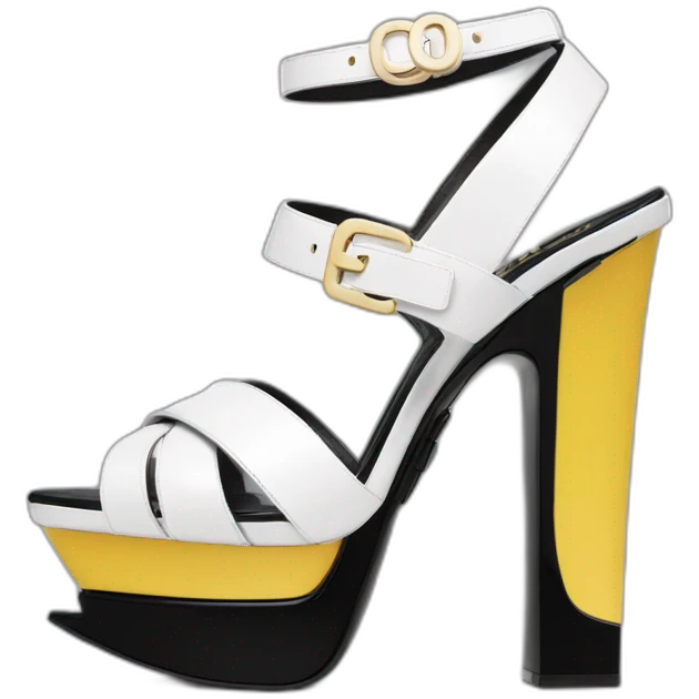 Ysl TRIBUTE heel SANDAL black PATENT LEATHER emoji