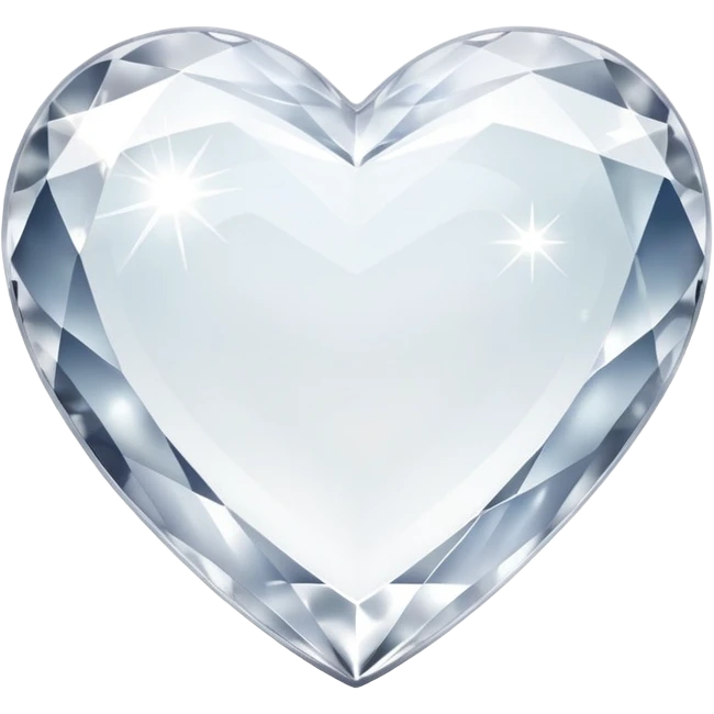 Romantic white sparkling heart gem emoji