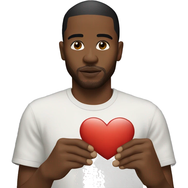 frank ocean holding a heart emoji