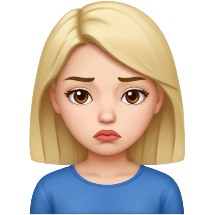 girl pouting emoji