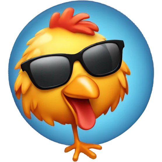 Dancing chicken tender with sunglasses emoji