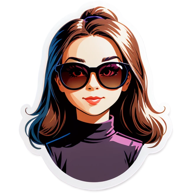 Girl with sunglasses emoji