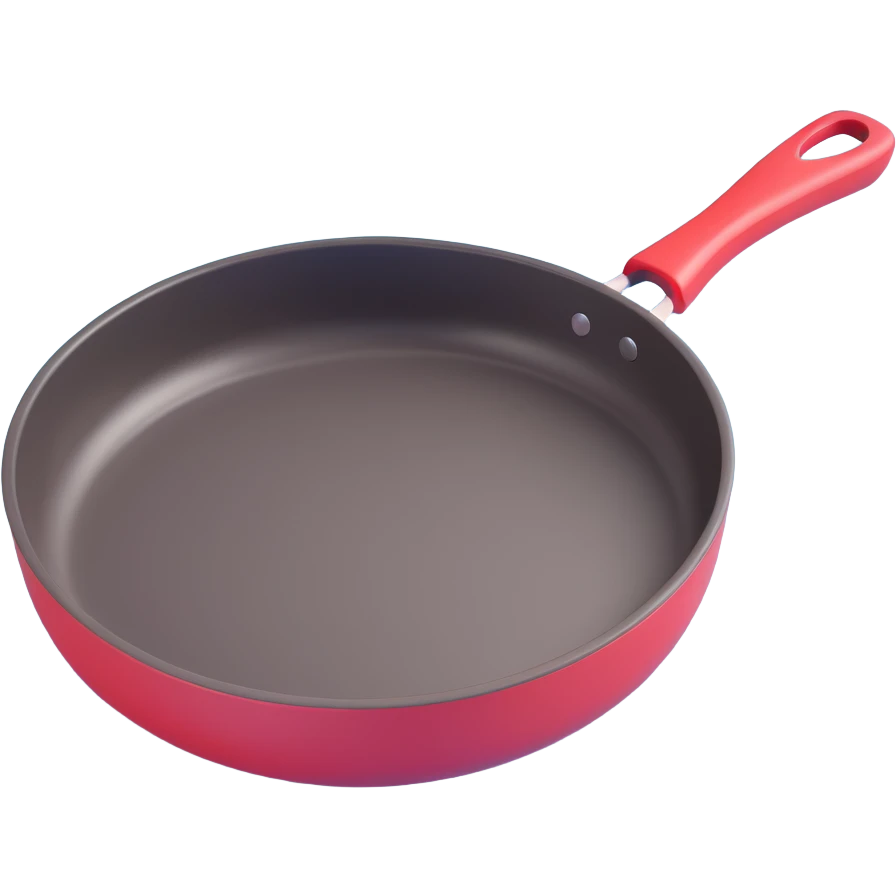 frying pan, soft shading, playful emoji