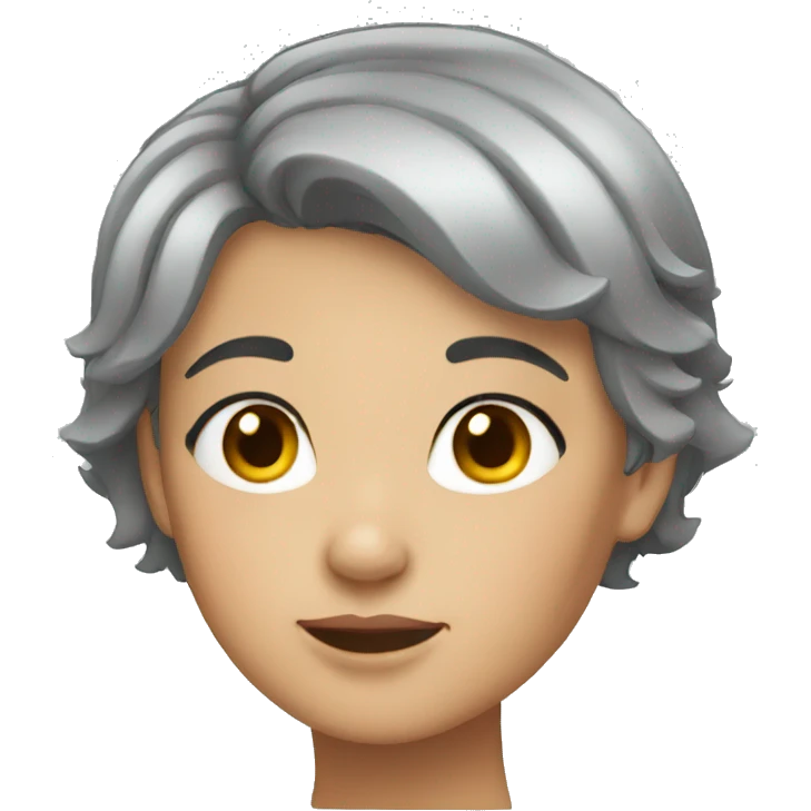 grey short hair girl emoji