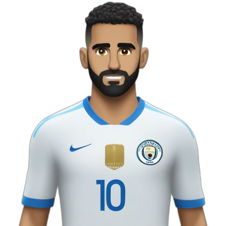mahrez with world cup standing up emoji