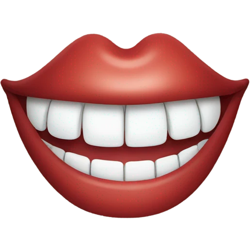 Smiling lips emoji
