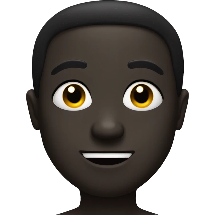 black smiley fac emoji