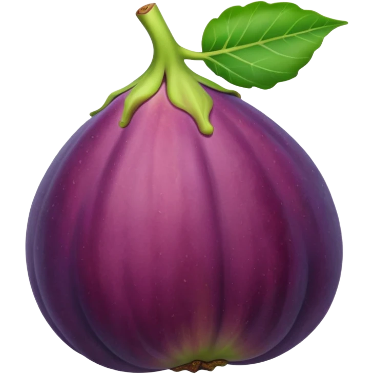 Please create a emoji of a cross-section of a fig with a small leaf emoji