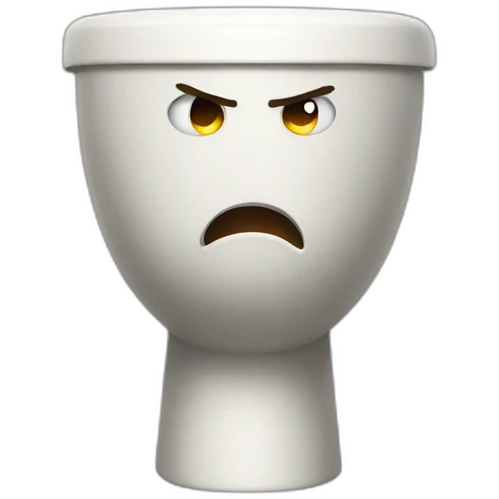 Angry toilet emoji