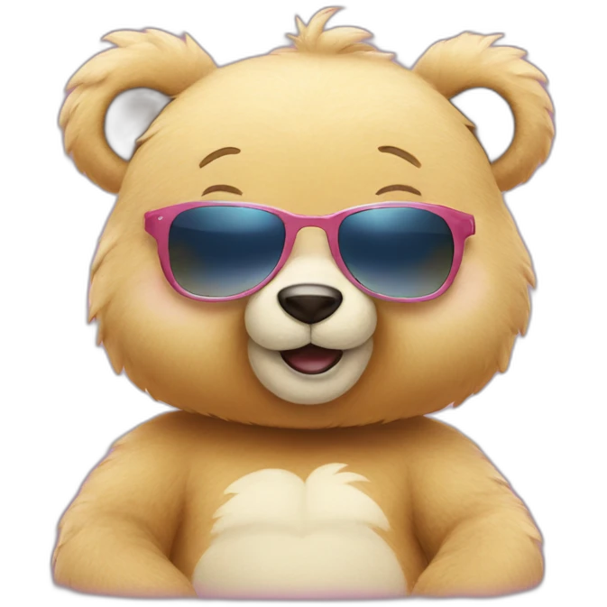 Carebear with sunglasses emoji