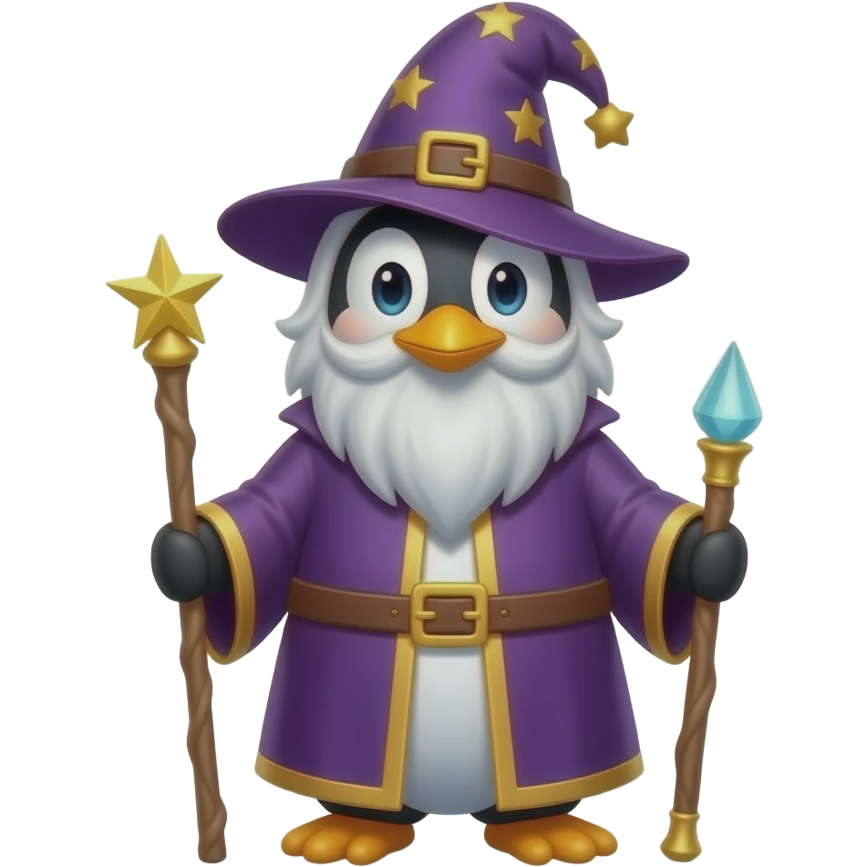 Penguin Wizard emoji