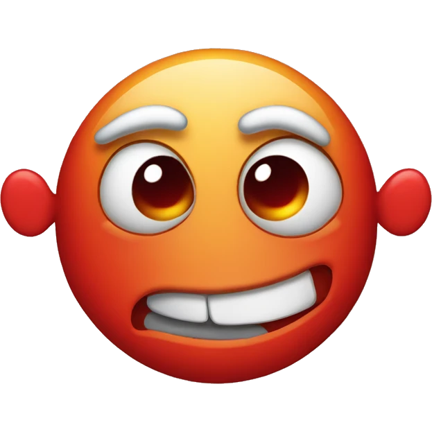 A red ❤️ emoji with eyes and a mouth, looking tipsy, as if drunken, with a playful and wobbly expression emoji