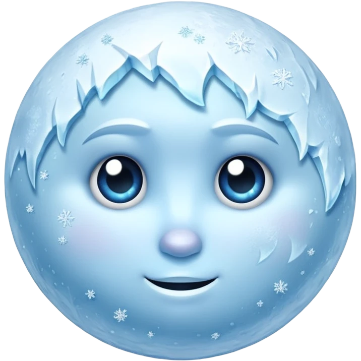 Frozen moon emoji