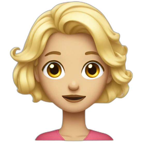 The blonde has her arms crossed and rolls her eyes emoji