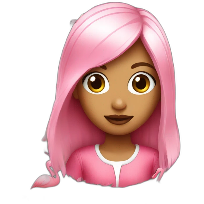 Flamingo girl emoji
