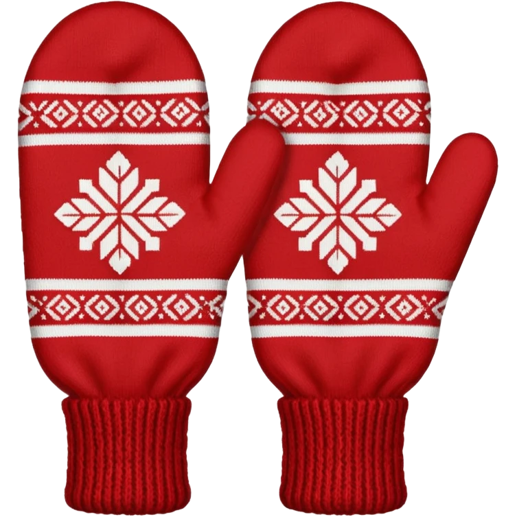 norwegian knit mitten selbu single emoji