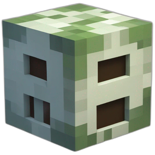 Cube minecraft de bedrock emoji