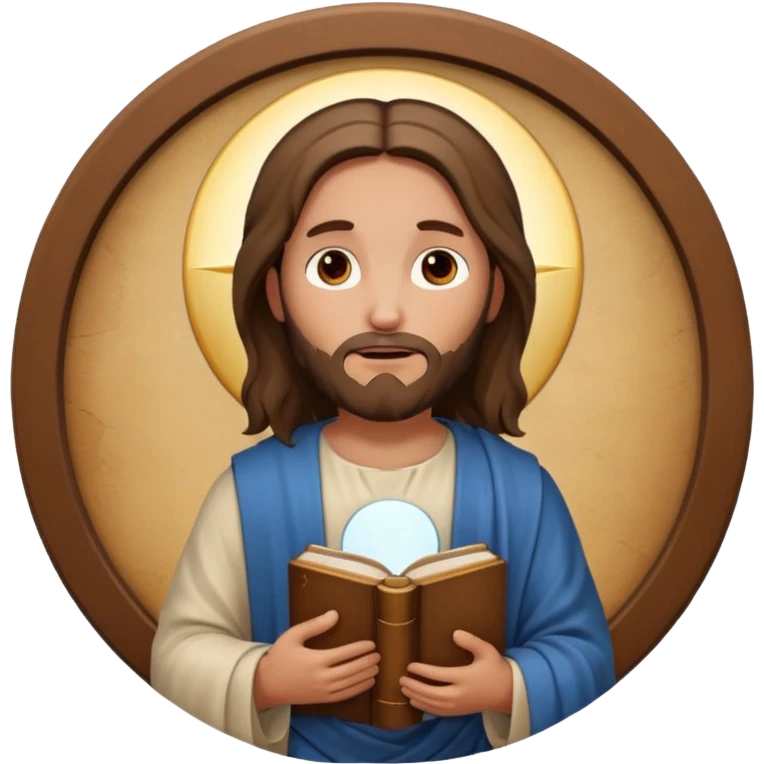 Jesus with bible circle avatar emoji
