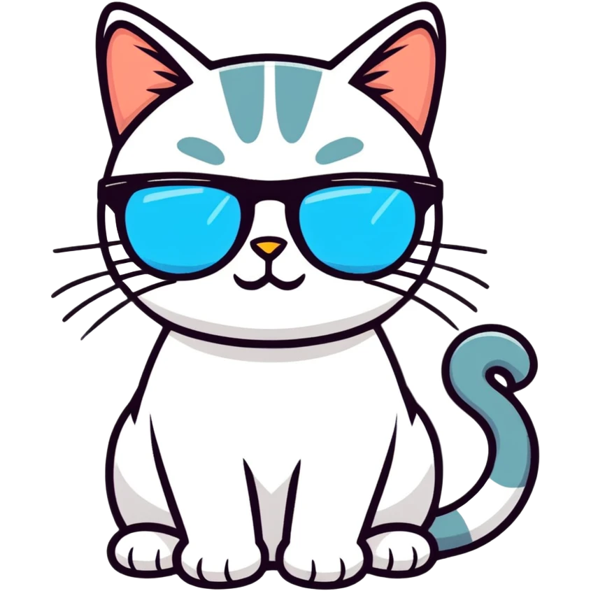 Cat with sunglasses emoji