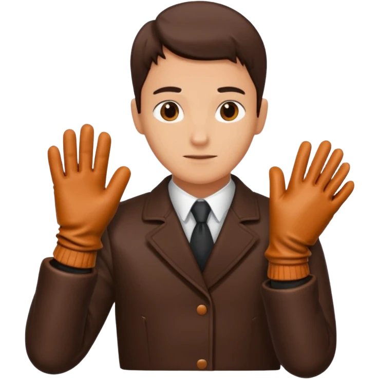 putting on glove emoji