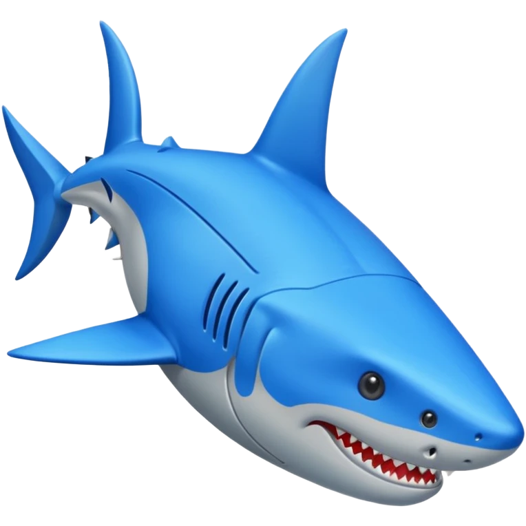 Tiburón con zapatos azules  emoji