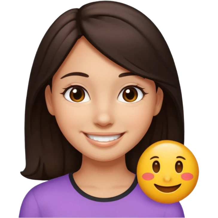 Jakru russce  marrant. Noire et brun. Une fille emoji
