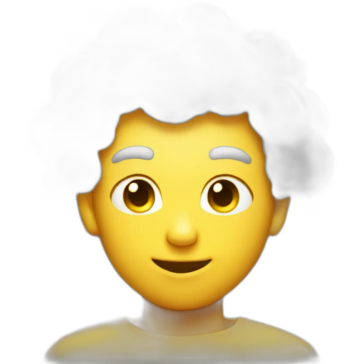 Glowing puff emoji