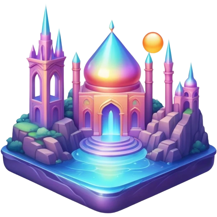 Epic divine legendary complex detailed iridescent gradients aesthetic-scenery emoji