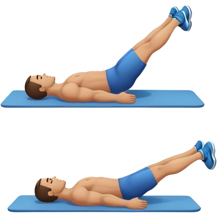 lying down man weighted glute bridges emoji