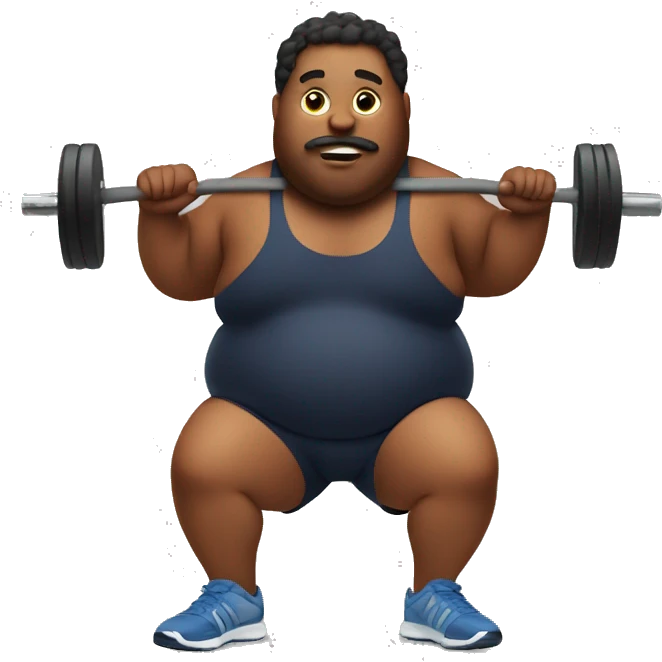 Fat person working out  emoji