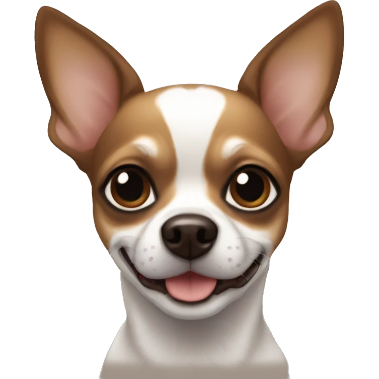 chihuahua happy black and brown emoji