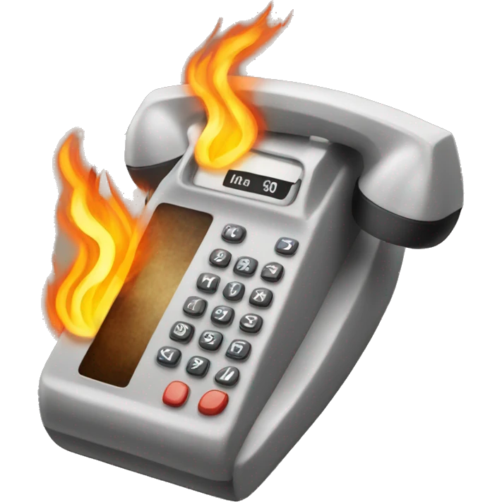 Telefono che va a fuoco emoji