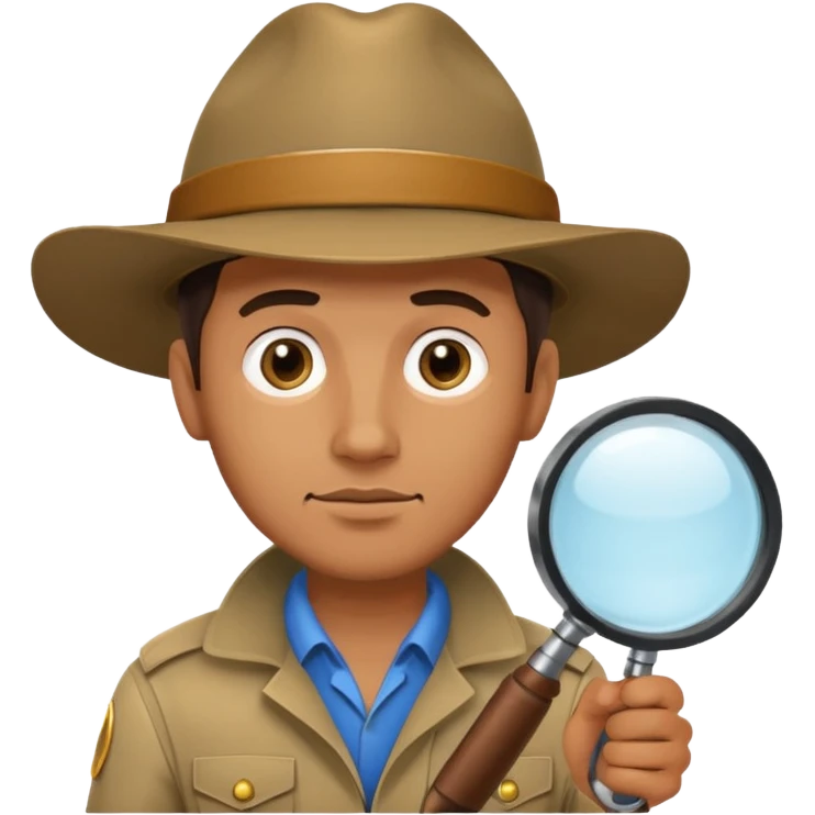 Explorer Man with magnifying glass emoji