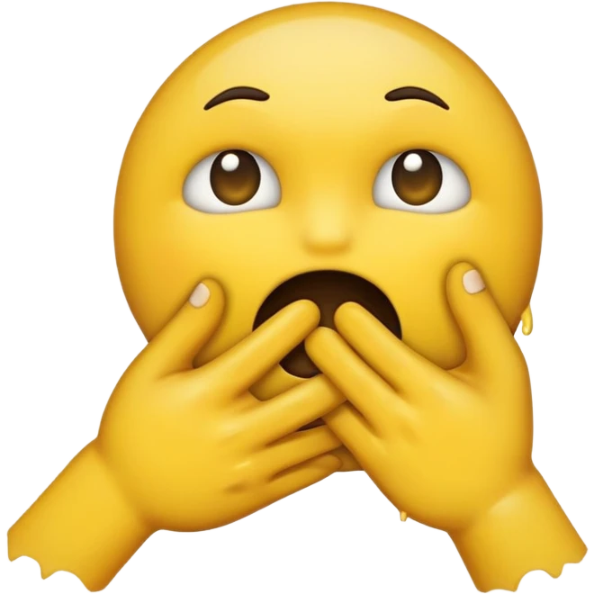Emoji choking itself w hands emoji