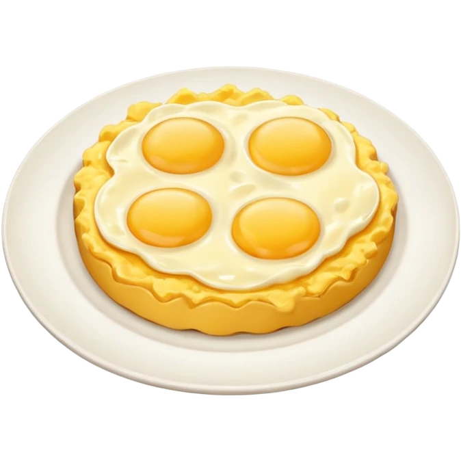 Scrambled eggs on a plate emoji