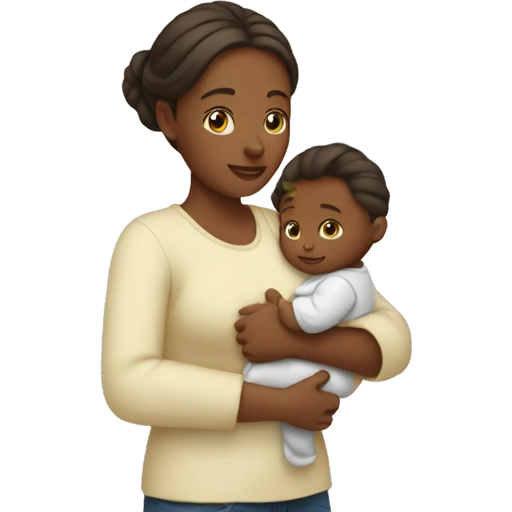 Mom with a baby in her arms emoji